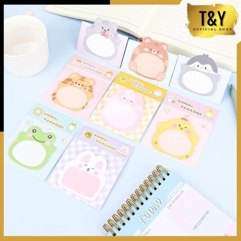 

⭐DIERS⭐Sticky Notes Motif Hewan Lucu Tempelan Kertas Mini Catatan Memo Note Karakter Binatang