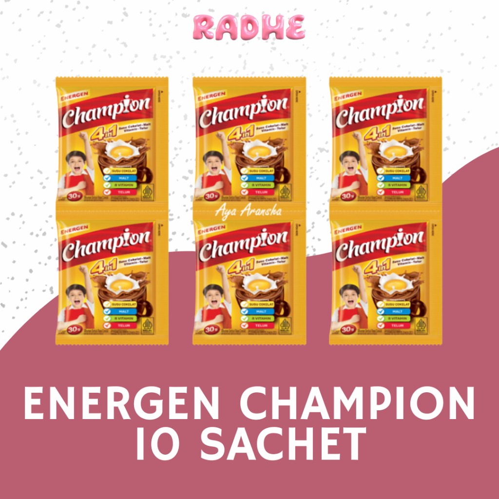 

ENERGEN CHAMPION 10 SACHET RENTENG + SENDOK