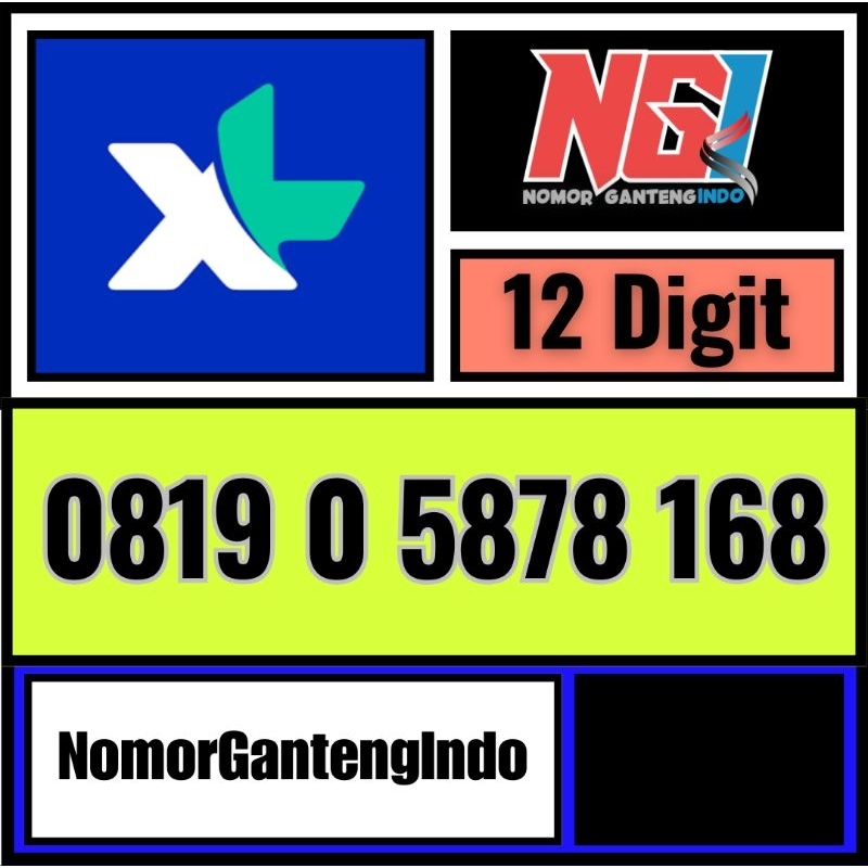 Nomor cantik Perdana XL axiata 58 78 168