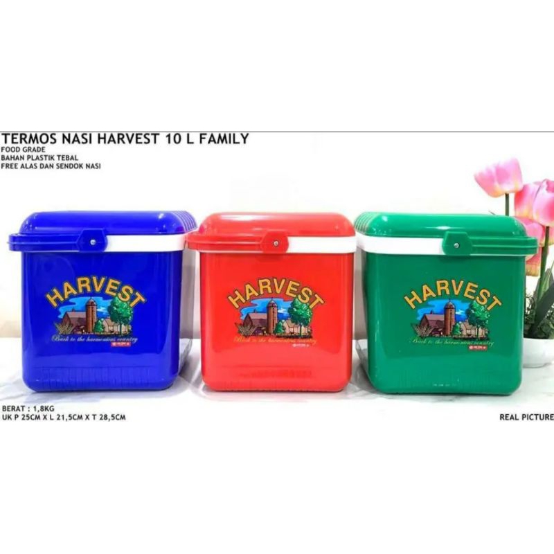 Termos Nasi Es Lion Star Harvest Square Segi 10 Liter