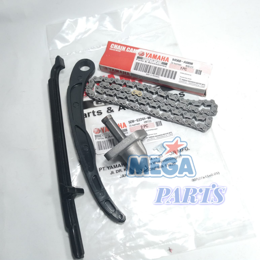 PAKET Karet Tensioner Vega ZR 5D9 Lidah Bantalan Rantai Keteng Jupiter Z New Robot Tonjokan Setelan