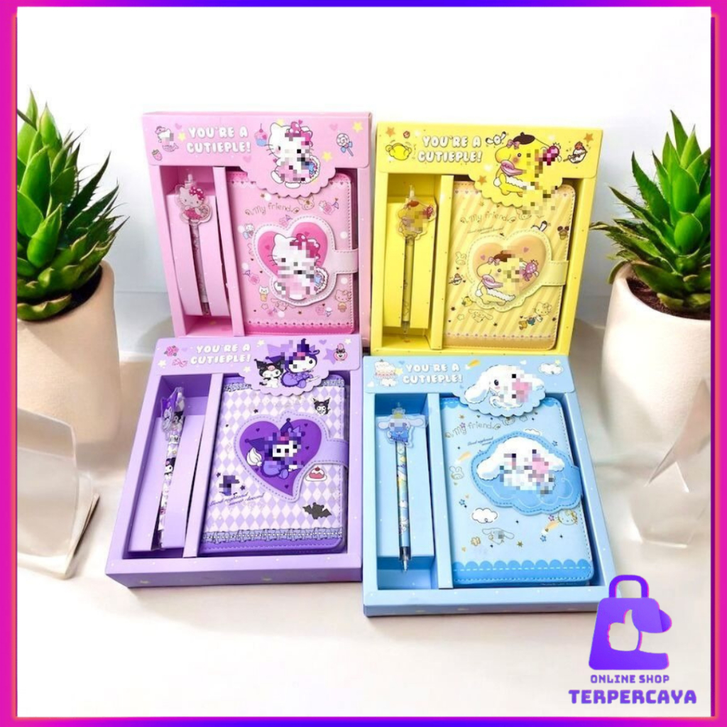 

OST Paket Alat Tulis 2 IN 1 Set Stationery 2IN1 Karakter Kartun Alat Tulis Anak Sekolah Pulpen Notebook Magnet