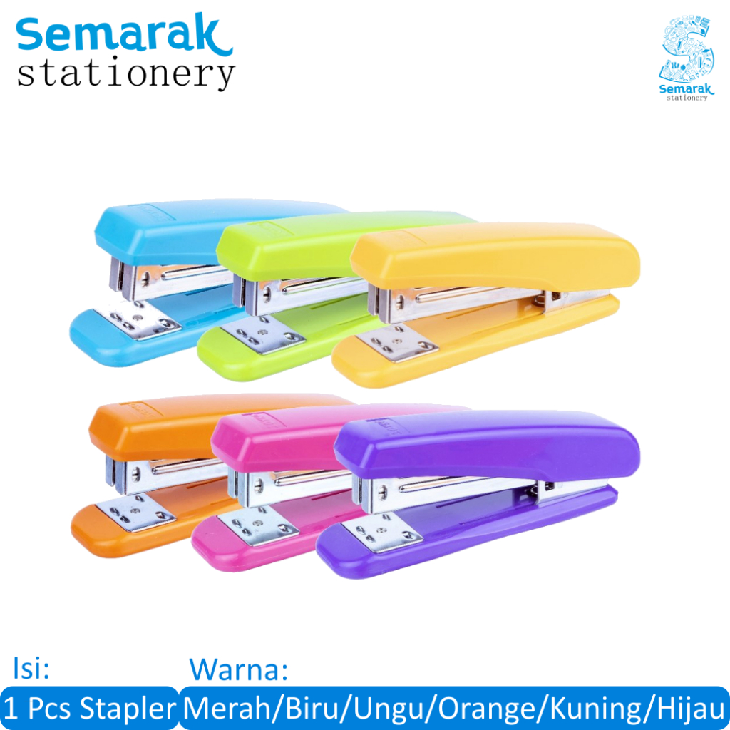 

Joyko HD-50 Stapler Stepler Jepretan Kertas No. 3 - Merah / Biru / Ungu / Orange / Hijau / Kuning
