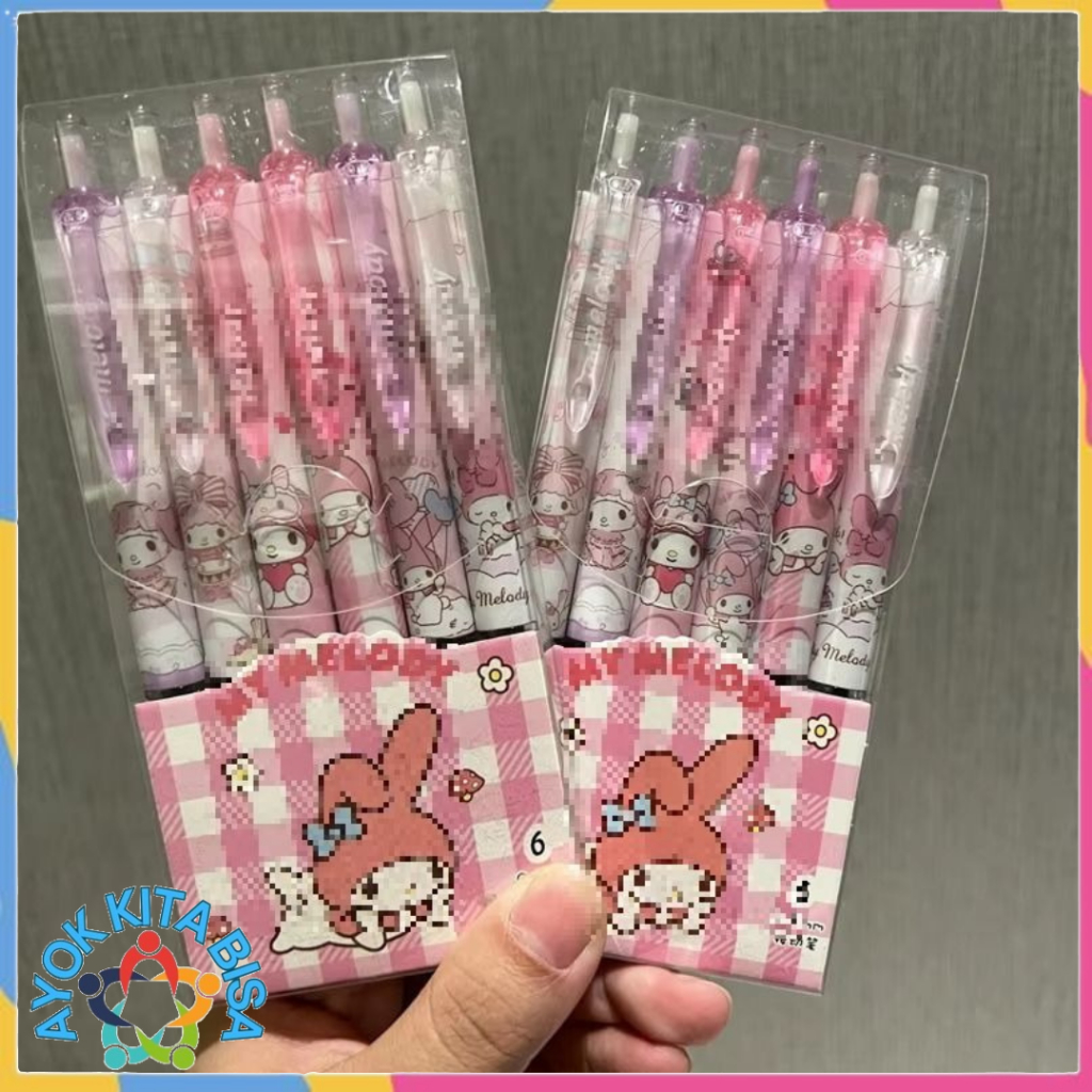 

AKB Pulpen Mekanik 0.5mm Set Isi 6 Pcs Motif Kartun Series Set Pena Gel 0.5mm Karakter Lucu Pulpen Gel 6IN1 Warna Hitam Bolpoint Tinta Gel Cair 6 Pcs Journaling Pen Alat Tulis