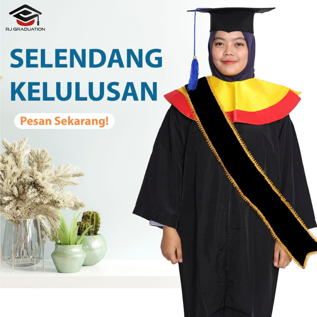 Selendang Wisuda Dewasa/ wisuda selempang/ Selendang Wisuda Polos/ wisuda selempang/Selendang Wisuda