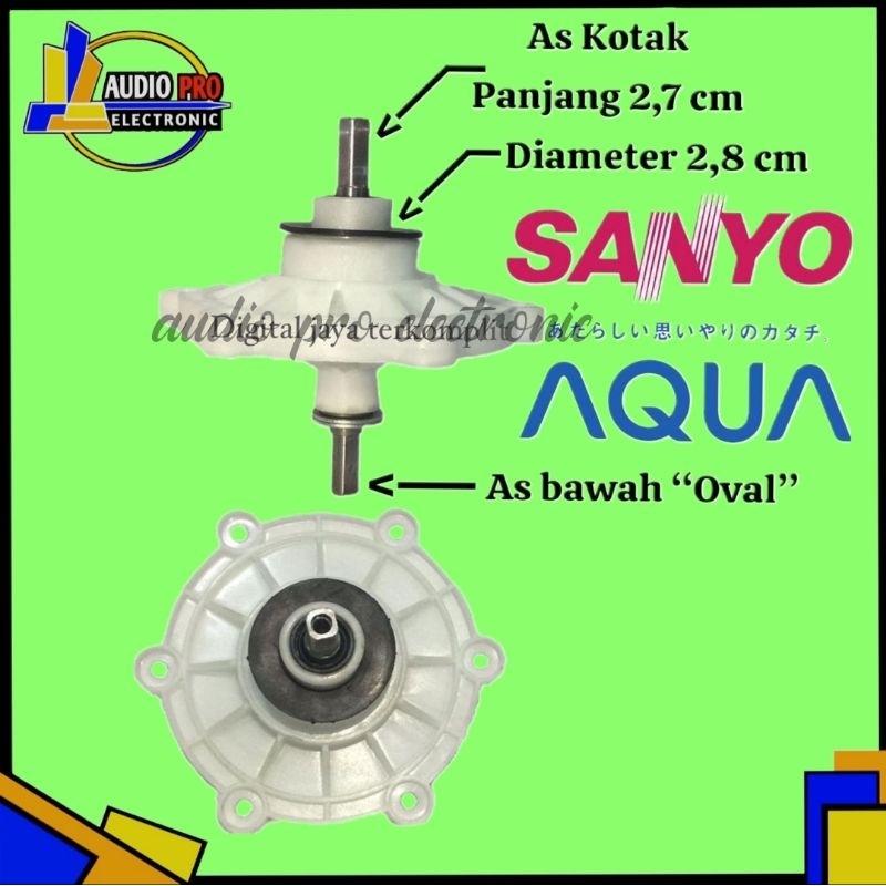 GEARBOX MESIN CUCI ATAS AS KOTAK SANYO WGBX-022D