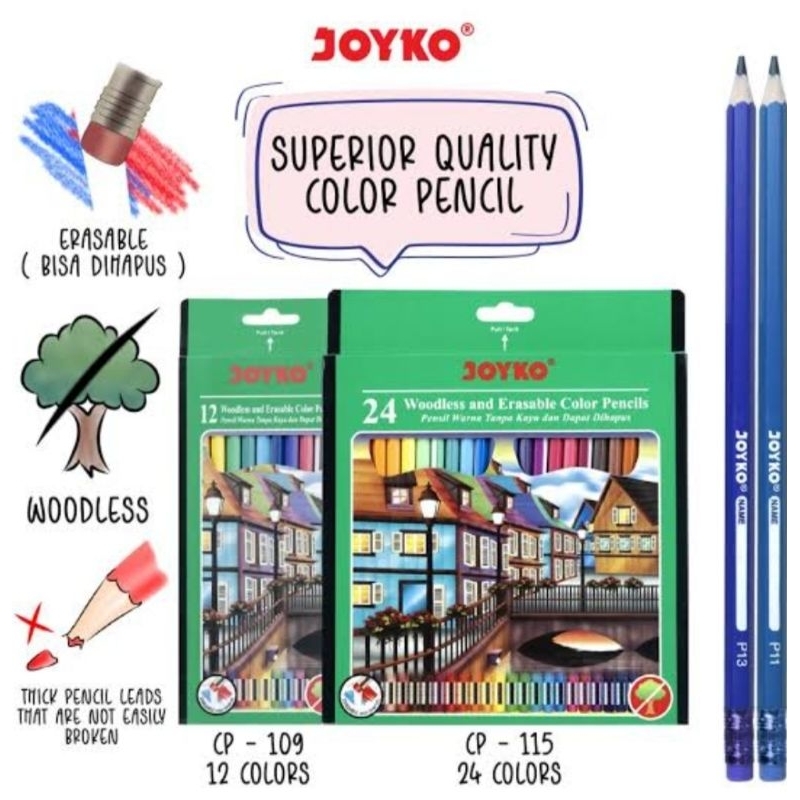 

tyvf Pensil Warna Joyko 24w CP-115 Erasable