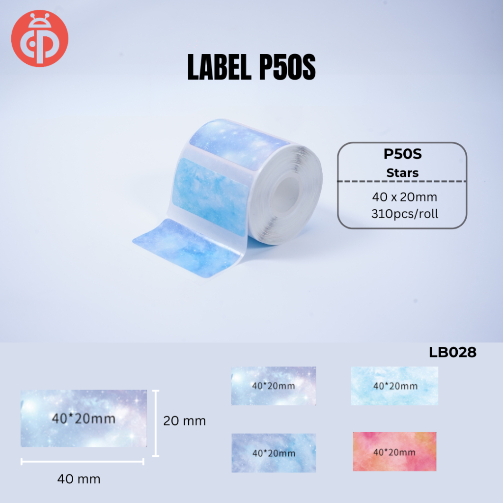 

Kertas Termal Stiker High Quality Motif Frame Color Printer Label Marklife P50S