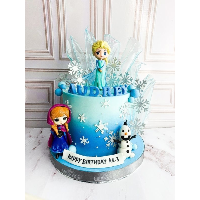 

kue ulang tahun/birthday cake/kue ultah tema frozen