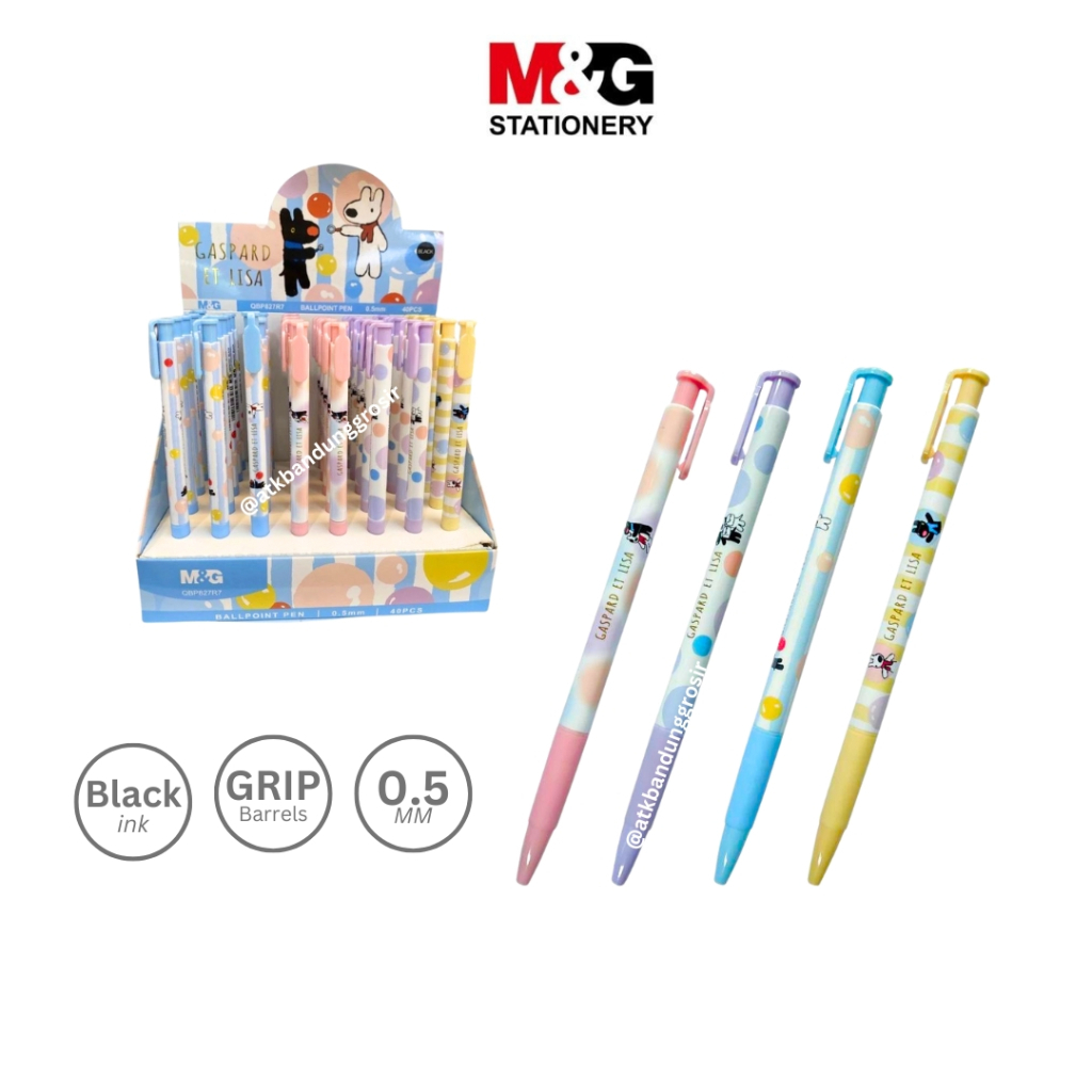 

Pulpen Grip Cetek M&G Ballpaint Gaspard et Lisa #QBP827R7 Ballpoint Pen Pastel Tip 0.5 mm - SATUAN