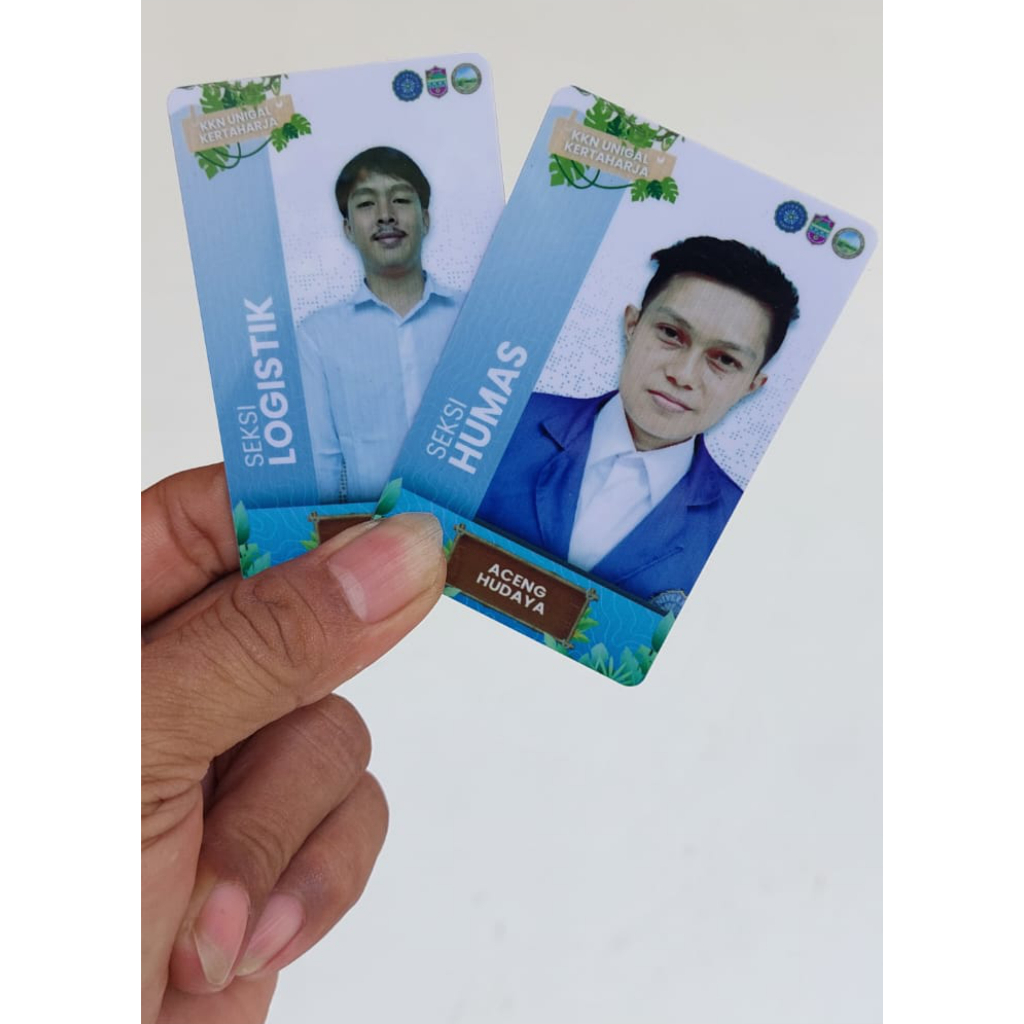 

name tag / id card cetak satu sisi bahan pvc anti pudar