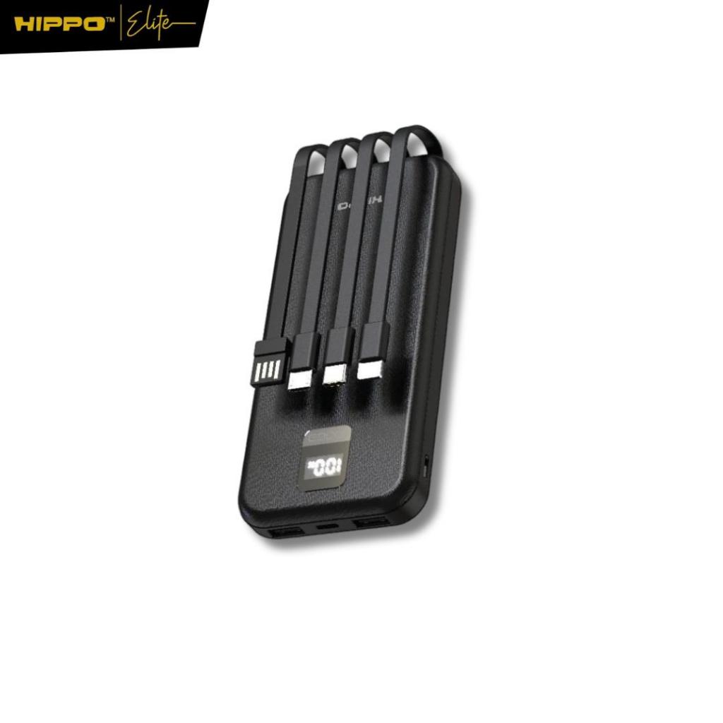 Hippo Powerbank Coral2 10000MAH BLACK Output 2.4A Smart Detect Charger Flight Friendly Power Bank