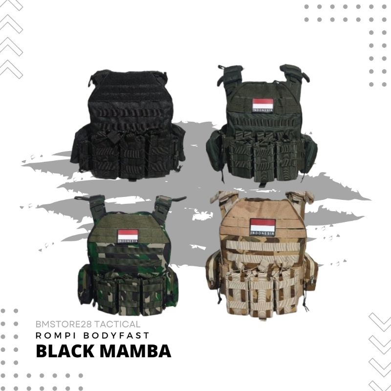 Rompi BodyVest Mamba Tactical | Body Vest Tactical | Body Vest TNI POLRI