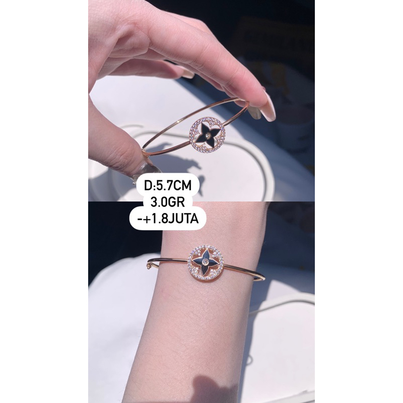 Gelang Bangle VC Leaf Circle