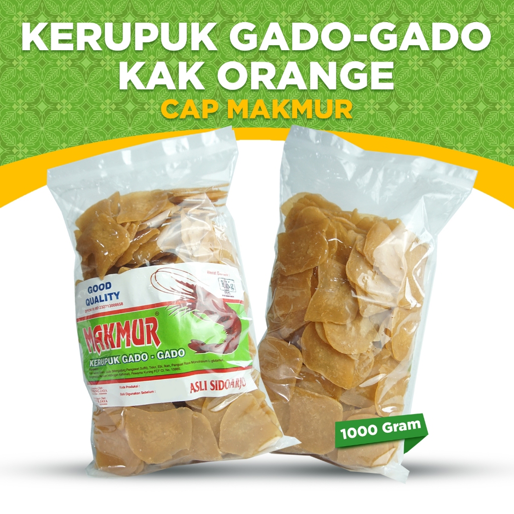 

KERUPUK MENTAH CAP MAKMUR, KERUPUK GADO - GADO KAK ORANGE RENYAH GURIH TANPA DIJEMUR