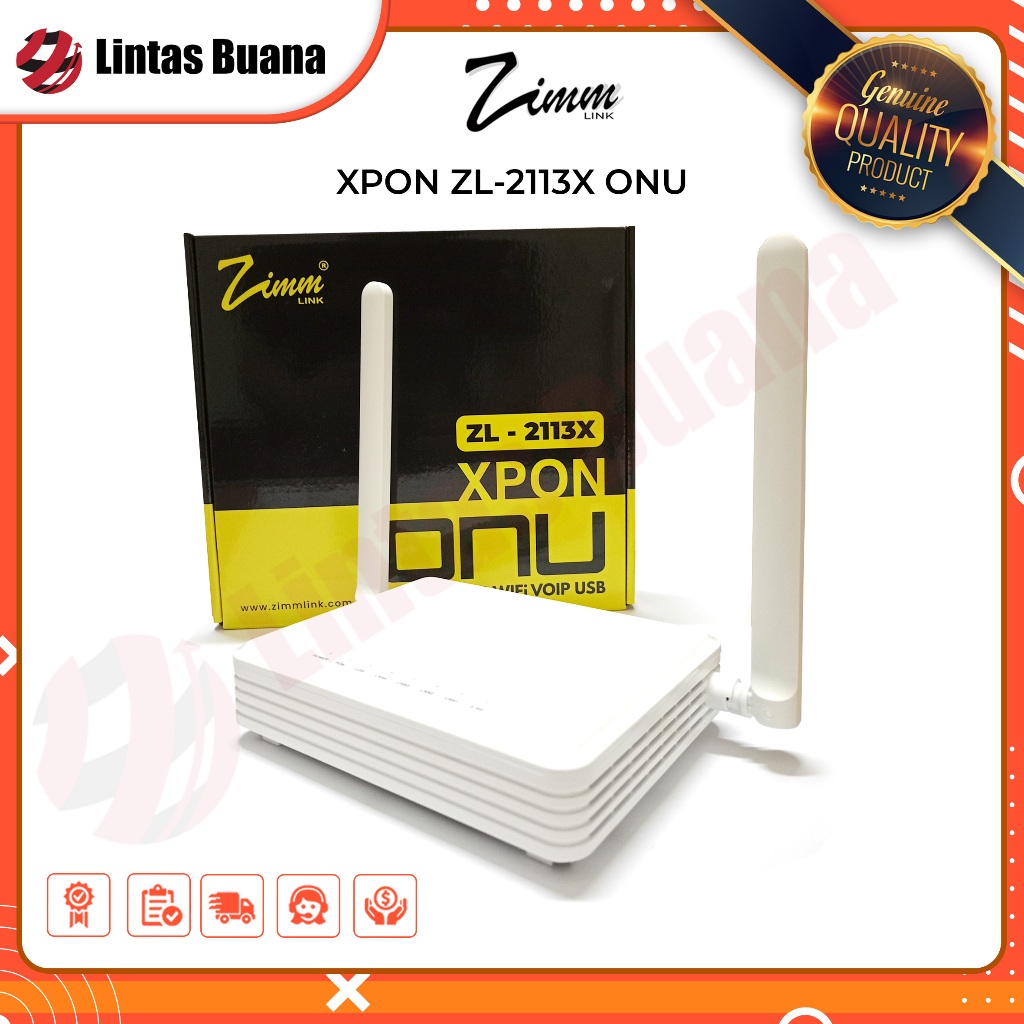 ZIMMLINK XPON ONU  ZL2113X Support EPON & GPON ONT 1GE 3FE 2,4G Wifi VOIP USB