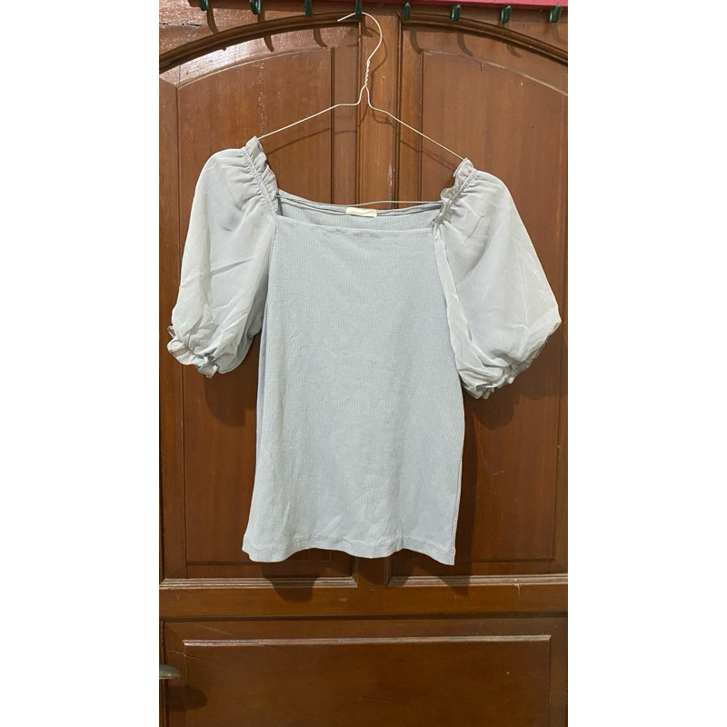 global uniqlo knit lengan balon