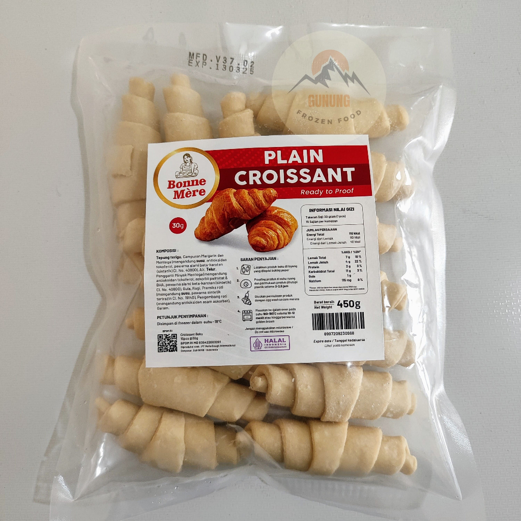 

Bonne Mere Croissant Plain Butter 30gr, isi 15