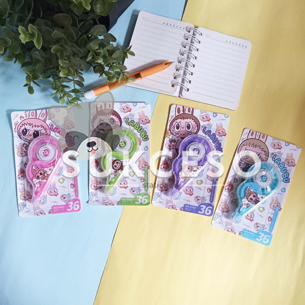 

Fancy Correction Tape Labubu No. 9583 / Tip-Ex Kertas Kering Pita Koreksi