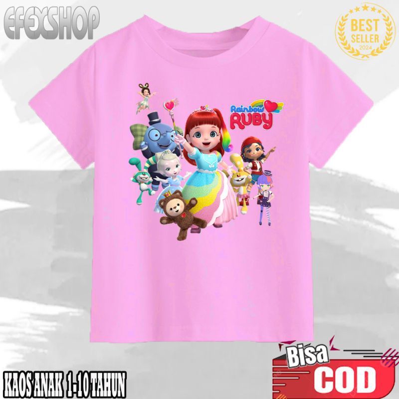 BAJU KAOS ANAK RAINBOW RUBY KAOS ANAK RAINBOW RUBY KARAKTER