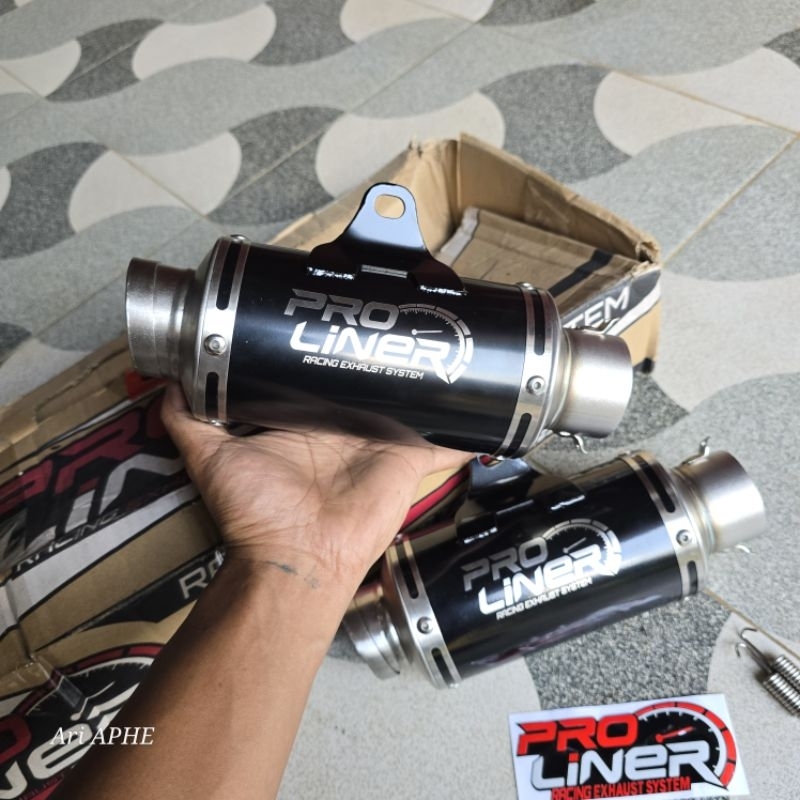 slincer silincer knalpot PROLINER original special reques road race balap mp1 mp2 50mm 55mm