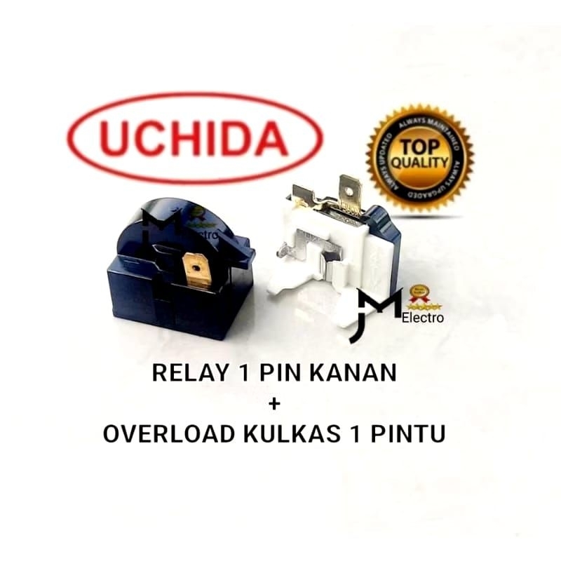 OVERLOAD RELAY PTC ORIGINAL KULKAS 2 DAN 1 PINTU AQUA DAN UCHIDA #  RELAI  DAN OVERLOT GEPENG   KULK