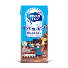 

frisian flag susu uht nutribrain omega chocolate 180ml