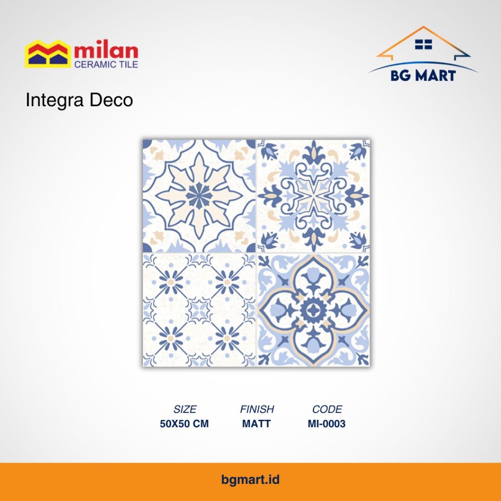 MILAN Keramik Lantai 50x50 Integra Deco KW A