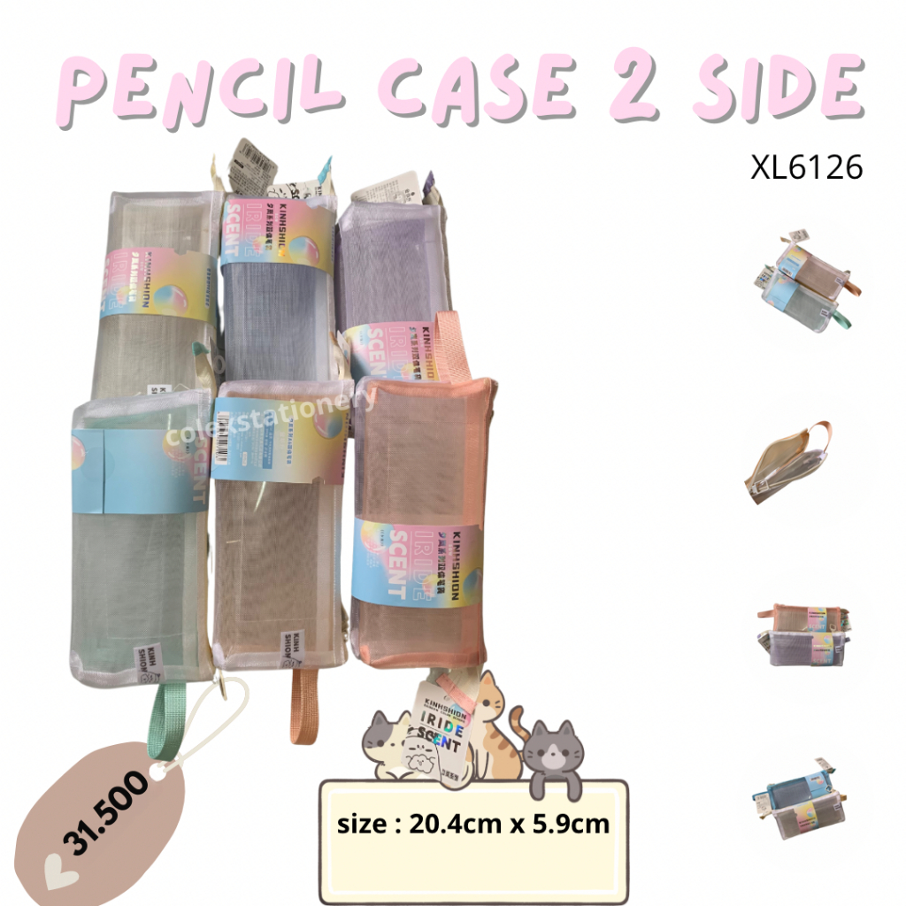 

Pencil Case / Pensil Case Tempat Pensil Zipper 2 Side / Tempat Alat Tulis 2 Sisi Murah 6 Warna High Quality