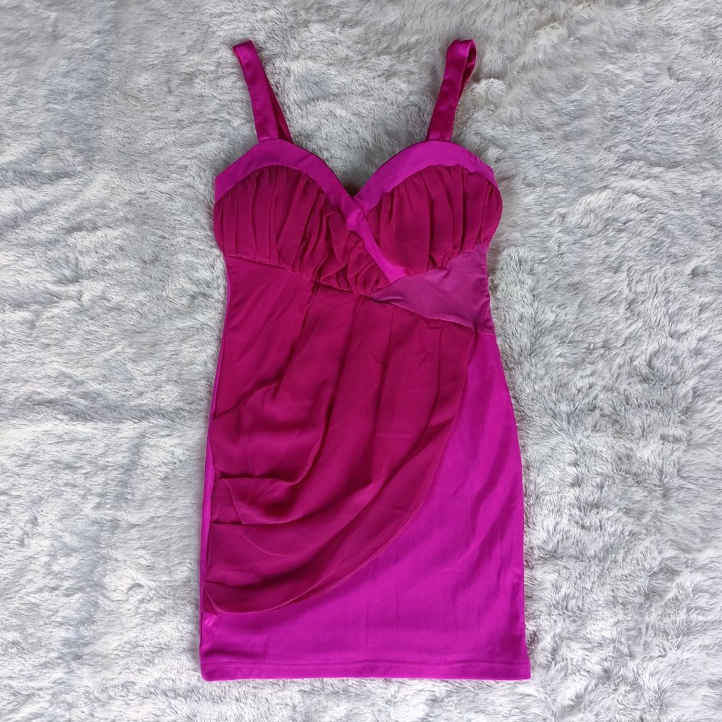 Mini Dress Bodycon Sexy Club Party Import Setali Pink Fanta Terbaru Kekinian Korea | Gaun Pesta Mala