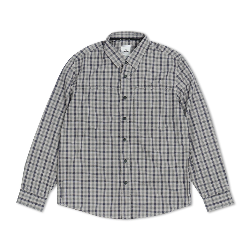 M.Gee Kemeja Lengan Panjang Pria Mgee Original Texas C028 Grey