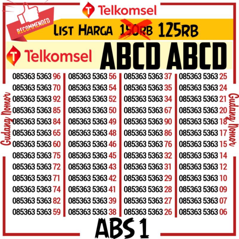 Nomor Cantik Telkomsel Kartu As 4G LTE - Kartu Perdana As Telkomsel Cantik 4G LTE