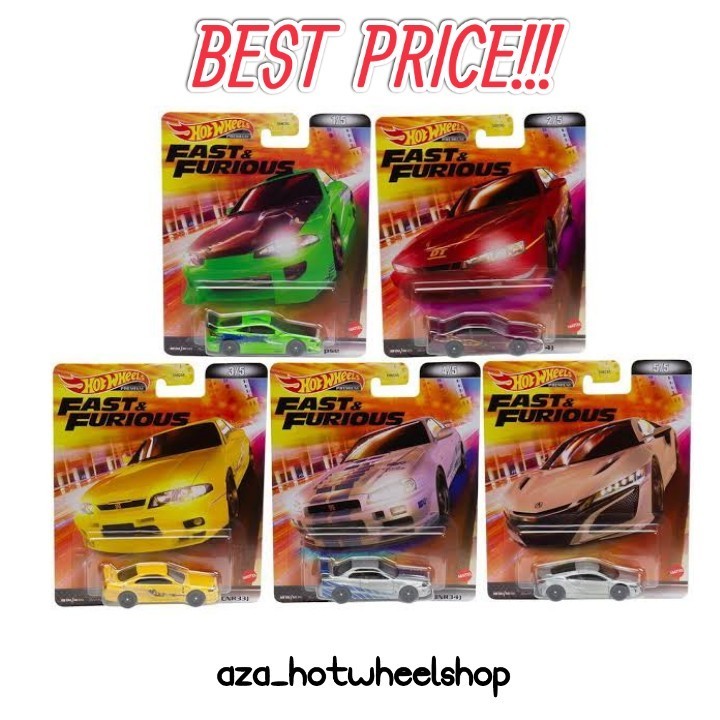 HOT WHEELS SET FAST AND FURIOUS PREMIUM 2022 NISSAN SKYLINE GT-R BNR34
