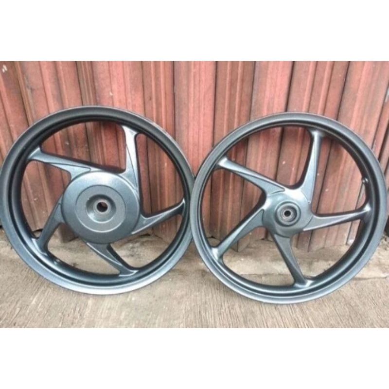 VELG/PELEK FULLSET DEPAN BELAKANG MOTOR HONDA BEAT/SECOPY ORIGINAL CABUTAN
