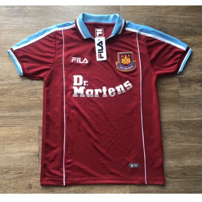 Jersey Bola Dewasa Retro Westham Home 1999 Season 99