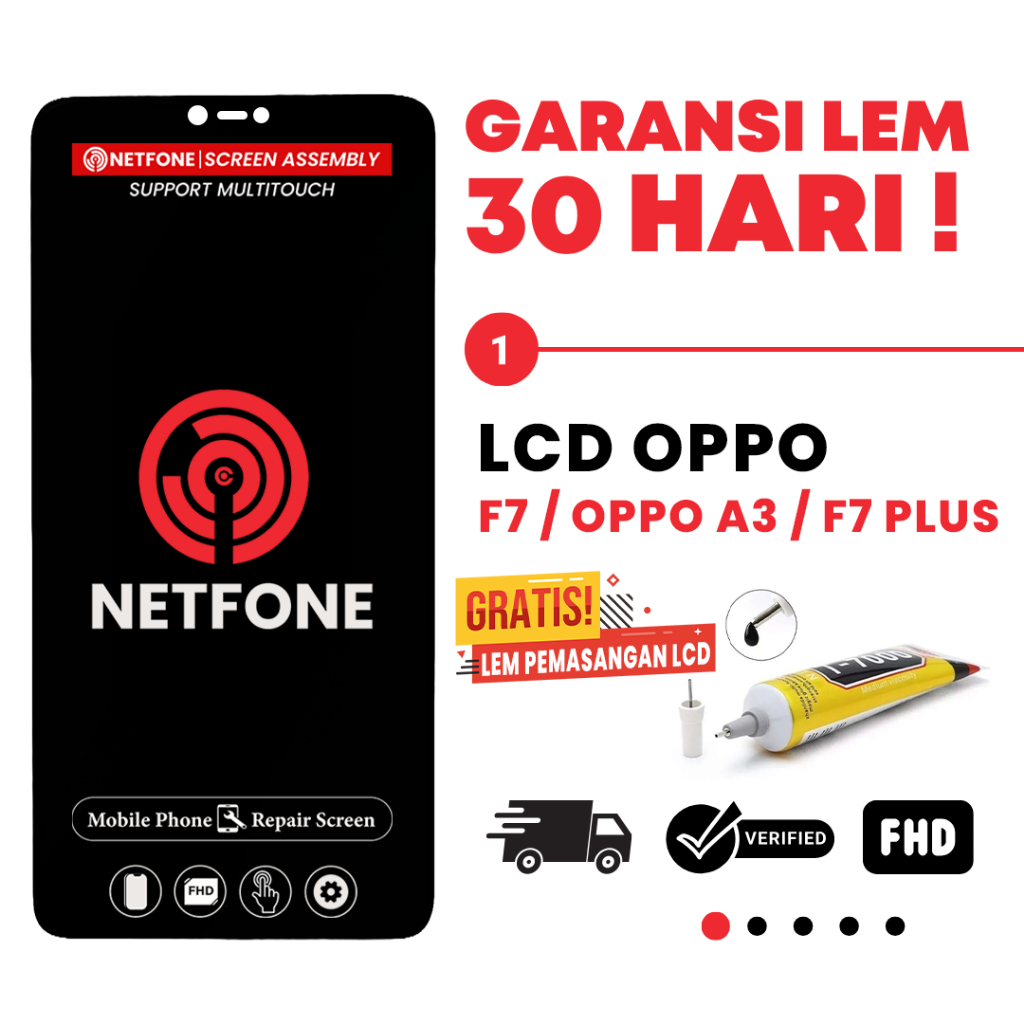 LCD ORIGINAL OPPO F7 / OPPO A3 / OPPO F7 PLUS LCD TOUCHSCREEN FULLSET KUALITAS ORI 100%