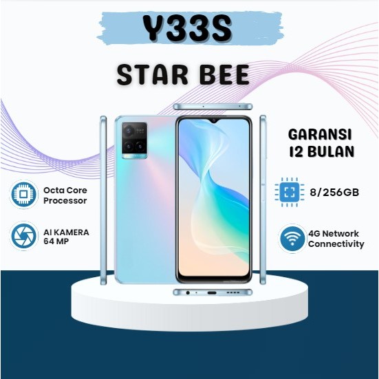 VIVO Y33S RAM 8/256 GB FULLSET GARANSI 12BULAN