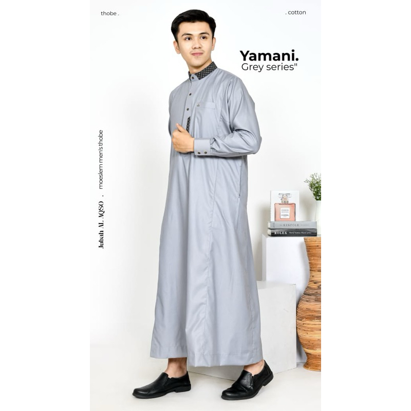 jubah pria muslim AL AQSO bahan KATUN premium TEMBORO