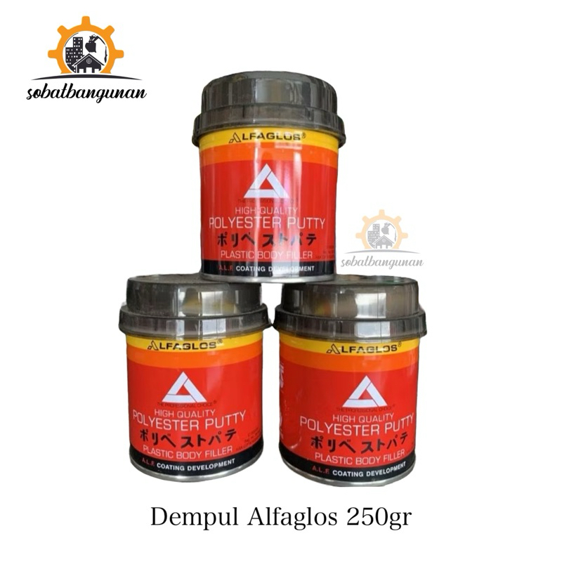 Dempul ALFAGLOS 250gr / Dempul Kayu Besi Mobil