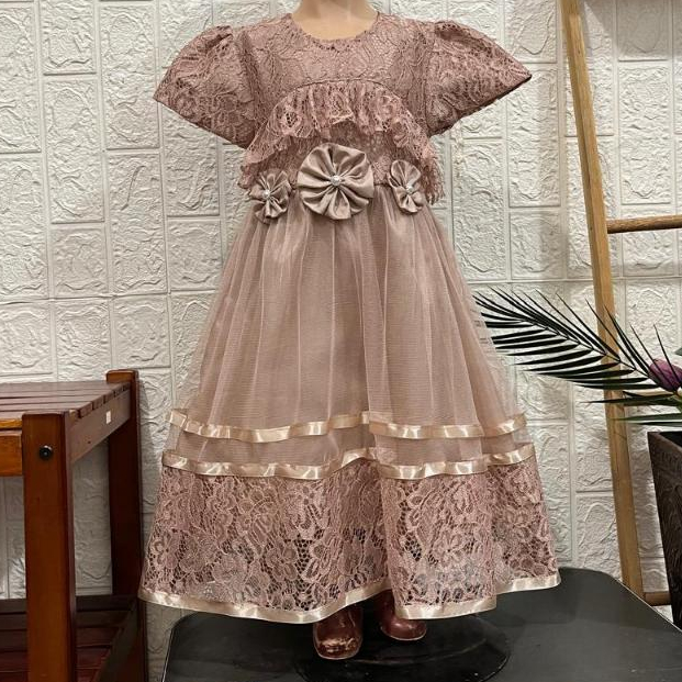 Baju Dress Natal Gaung Pesta Kekinian Murah Gaun Deres Anakk Anak Perempuan Pakian Gereja Anakanak C