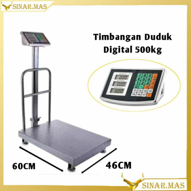 Timbangan Duduk Digital 500kg Timbangan barang/Timbangan lantai Duduk Guard protector Pagar 500kg