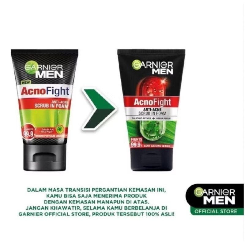 garnier men acne 100ml/skin care pria
