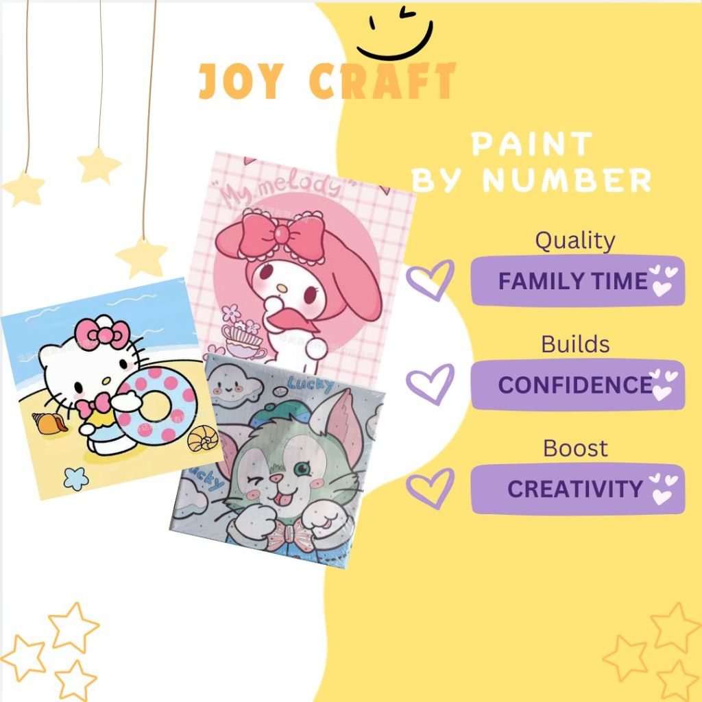 

JoyCraft Paint by Number DIY Painting Kit Number Painting Girls Series
