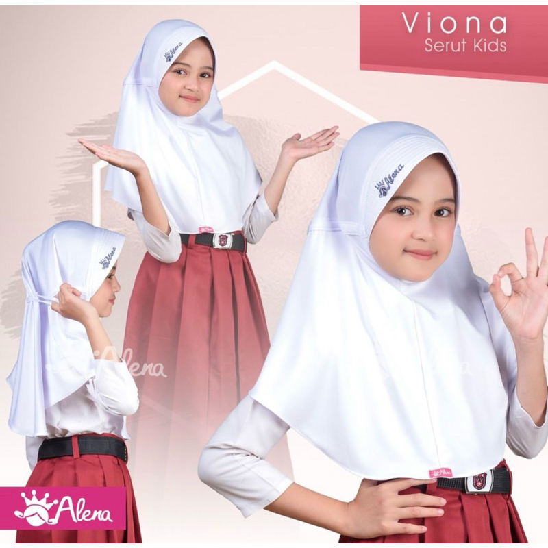 Hijab Kerudung Sekolah Warna Putih Bersih ORI By Alena Hijab
