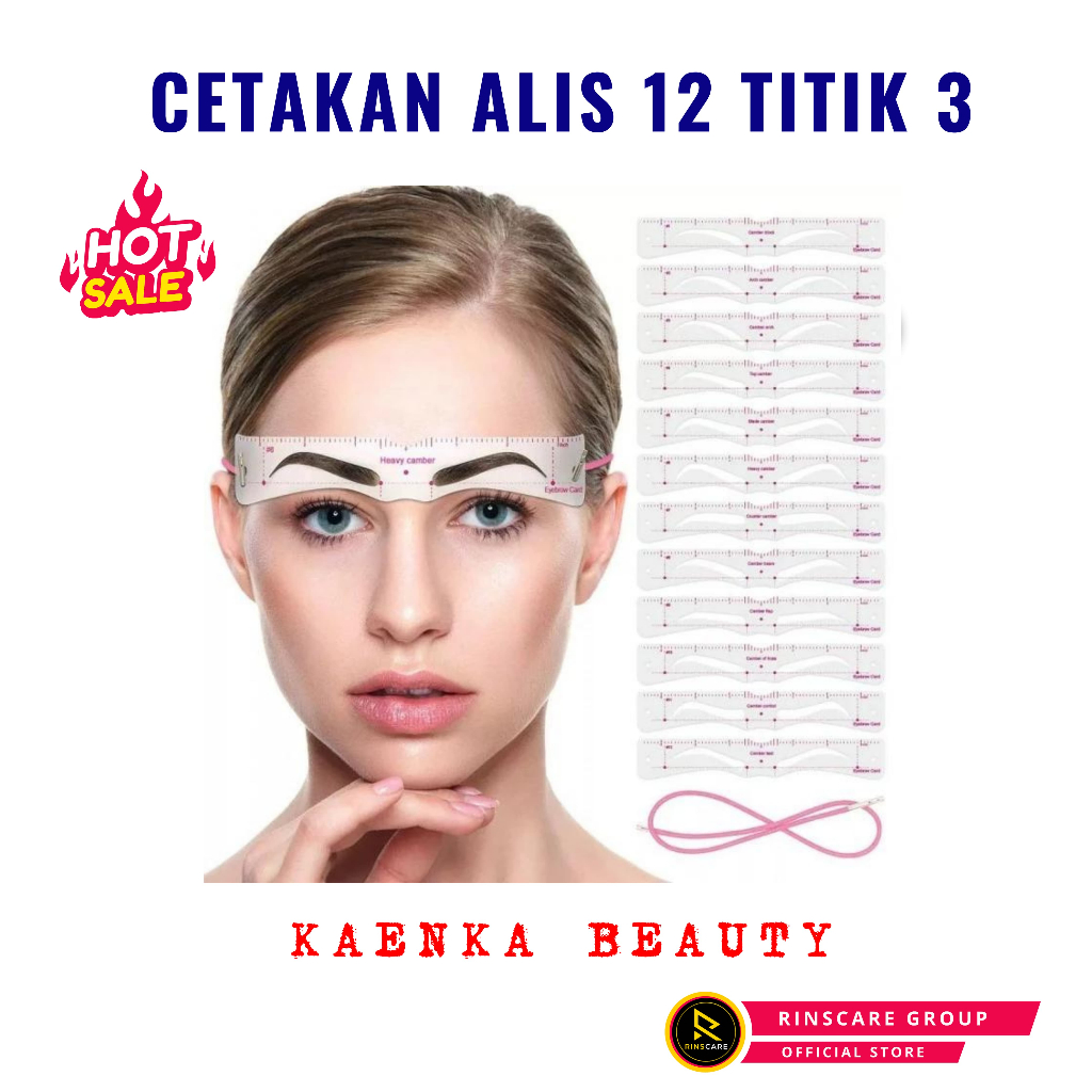 [ CETAKAN ALIS TALI ] Cetakan Tali 12 Pcs Bentuk Alis Cetakan Alis Tali 12 Pasang Makeup Alis Wanita