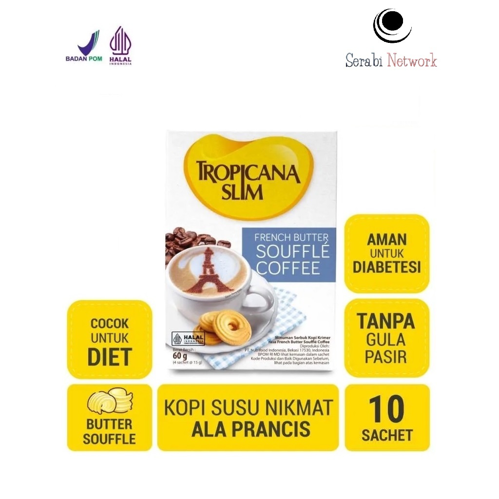 

Tropicana Slim French Butter Souffle Coffee 10 Sachet