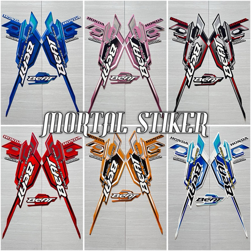 Stiker striping lis les body motor beat karbu 2008 2009 honda beat karbu lama