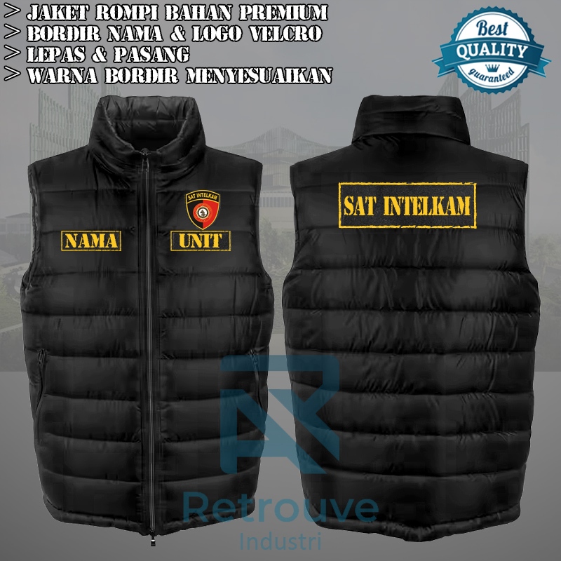 (Premium) Jaket Rompi SAT INTELKAM Polri / Jaket Rompi Gelembung / Vest Tactical / Vest Outdoor