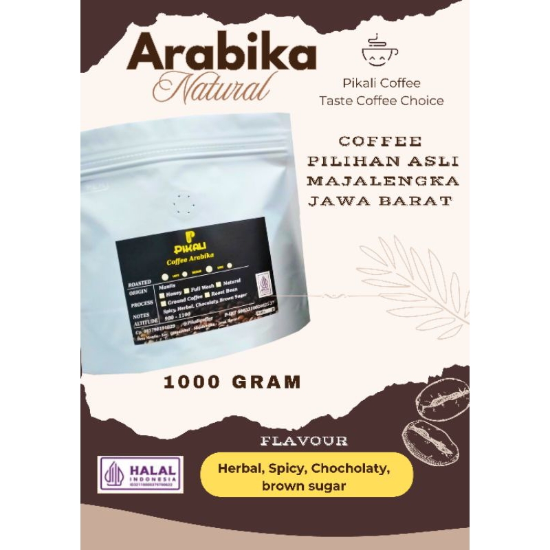 

Kopi Arabika 1000gr Maniis Majalengka Proses Natural