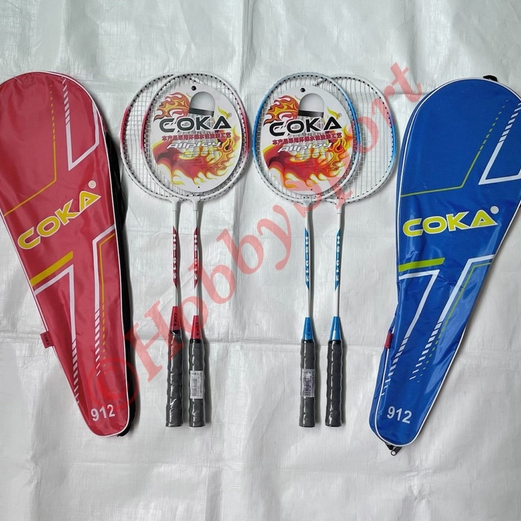 Hadir Hebat  Raket Badminton Coka 912 Sepasang Racket BuluTangkis Bulu Tangkis Anak